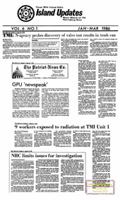 Island Updates, January-March 1986; Vol 6, No 1