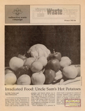 Vol.8; Nr.1- Winter 1985/1986: Food Irridiation; Radioactive Waste In Space; Plutonium at West Valley; Oak Ridge Reservation Problems