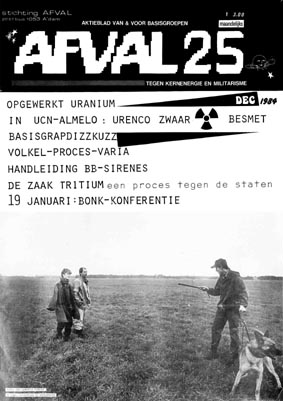 Nr 25, december 1984: o.a. opgewerkt uranium in Almelo; diskussie basisgroepen; tritium; BONK aktie kampagne; kernenergie en kernwapens