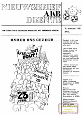 Jrg 3 nr 2, april 1988: manifestatie Gasselte 23 april; de TOR nota; Dodewaard en Borssele onveilig