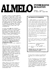 Nr 1, 27 oktober 1977: Almelo manifest; acties tot nu toe; onze plannen; geschiedenis LEK; geschiedenis ultracentrifuge