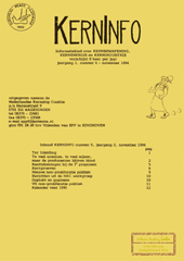 Jrg 2 nr 6, november 1994: overschot uranium(mijnen); kanttekeningen derde PrepComm; kernproeven; nieuwe non-proliferatie politiek; non-proliferatie politiek VS