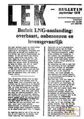 sep 1978: Besluit LNG-aanlanding; Referendum Oostenrijkse atoomcentrale Zwentendorf; Strijd tegen uitbreiding UC Allmelo
