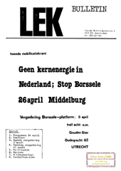 eind mrt 1980: Tweede mobilisatiekrant voor 'Geen kernenergie in Nederland; Stop Borssele'; Verslag vergadering 22 maart; Borssele-manifest
