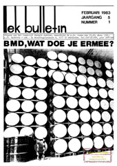 feb 1983: BMD-informtie onevenwichtig; Ongerustheid over BMD-discussie; Kosten bij sluiting kerncentrales; Kernafval: is productie of berging bepalend?; Grensoverschrijdend