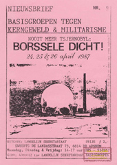 nr 9, maart 1987: geweldloosheidtraining; subsidie Arnhem Borssele-dicht