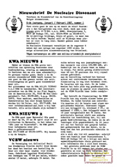 Jrg 6 nr 1, jan/febr 1987: KWA intern; windmolen cooperatie Friesland; veiligheid Borssele; ongelukken 1986