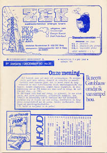 Nr 27, december 1980: Repressie en dumping in zee; Vakbondswerkgroep; Giroblauw is Dodewaard; Anonieme lobby; Besmettingsroute vanuit Belgie; Energierecht