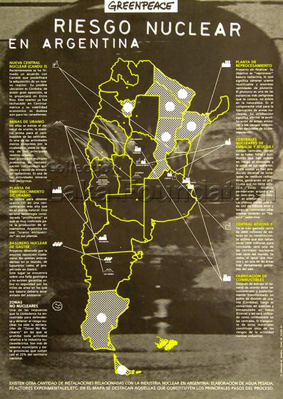 Riesgo Nuclear en Argentina; 1994; 30x42cm; Greenpeace Argentina