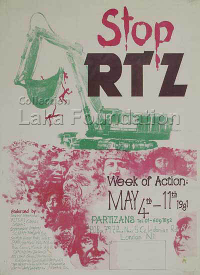 Stop RTZ; 1981; 45x64cm; Partizans