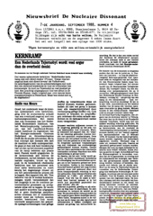 Jrg 7 nr 4, september 1988: gevolgen mogelijke kernramp Nederland; kernenergie geen oplossing broeikaseffect
