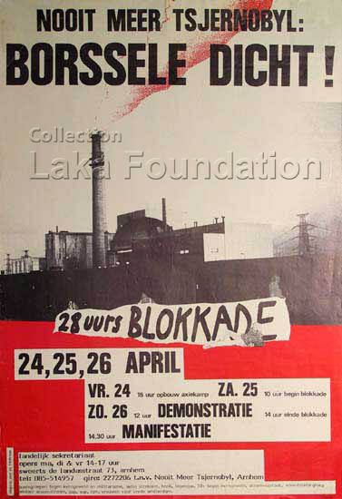 Borssele Dicht!; 1987; 41x61cm: Secretariaat Nooit Meer Tsjernobyl